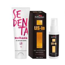 Kit Gel Excitante Casal Lubrificante Íntimo Sedenta Molhada Gel Anal Dessenssibilizante Lis In