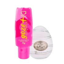 Kit Gel Excitante Feminino e Egg Silky Masturbador Masculino