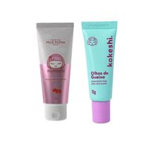 Kit Gel Facial Pele Plena e Hidratante Renovador Olhos de Gueixa Kokeshi