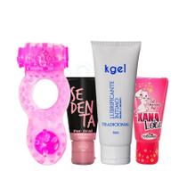 Kit Gel Feminino Excitante Sensual, Lubrificante Íntimo a Base de Água Acessório Masculino Estimulador