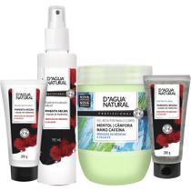 Kit Gel Fluido Serum Pimenta Negra Gel Mentol Dágua Natural