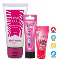 Kit Gel Funcional Feminino Gel Lubrificante Íntimo Gel Adstringente Gel Excitante