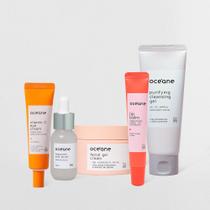 Kit Gel Hidratante + Gel de Limpeza + Sérum Facial + Hidratante Labial + Creme para Área Dos Olhos (5 Produtos)