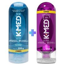 Kit Gel Lubrificante Íntimo Kmed Ice + Kmed 2Em1 200ml cada