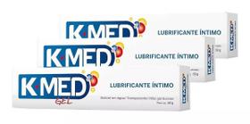 Kit Gel Lubrificante Íntimo Neutro K-Med com 3 Unidades