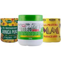 Kit Gel Massageador Arnica Pura + 20 Ervas + MM Pratudo