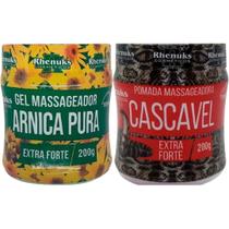 Kit Gel Massageador Arnica Pura 200g + Pomada Massageadora Cascavel 200g