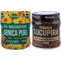 Kit Gel Massageador Arnica Pura 200g + Pomada Sucupira 200g - Rhenuks