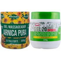 Kit Gel Massageador Arnica Pura + Gel 20 Ervas Extra Forte