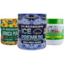 Kit Gel Massageador Arnica Pura + Ice Premium + 20 Ervas Kit Gel Massageador Arnica Pura + Ice Premium + 20 Ervas