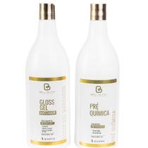 Kit Gel Matizador e Shampoo Pré-Química 1L Com Colágeno e Açaí Bell Nutry