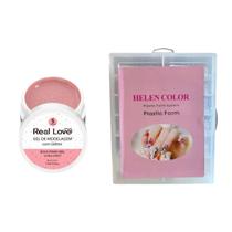 Kit Gel Real Love 15ml Molde F1 Quadrado Ápice Baixo