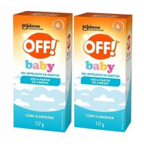 Kit Gel Repelente De Insetos Johnson Off Baby 117G Com 2