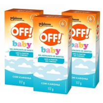 Kit Gel Repelente de Insetos Johnson Off! Baby Com 3 117g Kit Gel Repelente de Insetos Johnson Off! Baby Com 3 117g