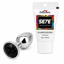 Kit Gel Sete Sensações 25g e Plug Anal Metal Colors P Kit Gel Sete Sensações 25g e Plug Anal Metal Colors P