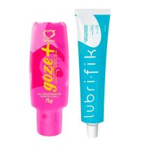 Kit Gel Vibrador Estimulante Feminino e Lubrificante Íntimo Neutro Sex Shop