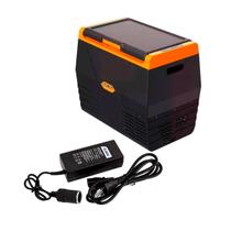 Kit Geladeira Portátil 12/24V 18L ou 35L + Conversor 12V 8A p/ Caminhão, Viagens e Camping - Elber