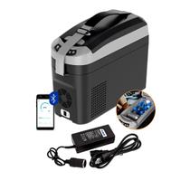 Kit Geladeira Portátil CAB18 12/24V c/App + Conversor 12V 8A para Caminhão Viagens e Camping - Elber Kit Geladeira Portátil CAB18 12/24V c/App + Conversor 12V 8A para Caminhão Viagens e Camping - Elber