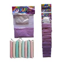 Kit geladinho fliper cremoso 1 cartela 10 unidades uva