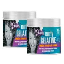 Kit Gelatina Capilar Ativadora de Cachos Soul Power Curly 400g - 2 Unidades