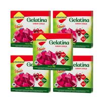 Kit Gelatina Cereja Diet com Stevia - Lowçucar Plus 5 Unidades de 10g