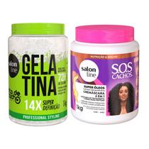 Kit Gelatina Definição + Creme 2 em 1 Super Óleos Salon Line