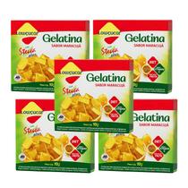 Kit Gelatina Maracujá Diet com Stevia - Lowçucar Plus 5 Unidades 10g