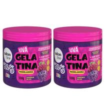 Kit Gelatina Modeladora Salon Line Kids Uva 550g Com 2