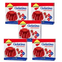 Kit Gelatina Morango Zero Açúcar - Lowçucar 5 Unidades 10g Kit Gelatina Morango Zero Açúcar - Lowçucar 5 Unidades 10g