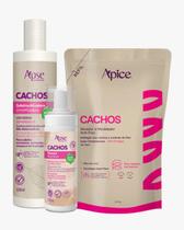 Kit Gelatina, Mousse e refil Ativador Cachos Apice