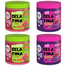 Kit Gelatina Salon Line Kids Melancia + Uva 550G Com 4