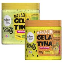 Kit Gelatina Salon Line Todecacho Kids Hidratante Maracujá 550g + Gelatina Salon Line Todecacho Kids Antifrizz Melão 550g Kit Gelatina Salon Line Todecacho Kids Hidratante Maracujá 550g + Gelatina Salon Line Todecacho Kids Antifrizz Melão 550g