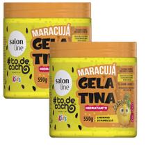 Kit Gelatina Salon Line Todecacho Kids Maracujá Cachinhos Hidratados 550g - 2 Unidades
