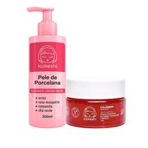 kit Geleia de Colágeno e sabonete pele de porcelana Kokeshi