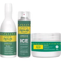 Kit gelo sports arnica óleo spray e creme para dores lesões