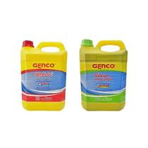 Kit genclor pool-trat algicida manutenção 5lt + genfloc galão clarificante 5lt