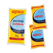 Kit Genco Elevador PH Barrilha E 2 Sulfato de Aluminio 2kg Kit Genco Elevador PH Barrilha E 2 Sulfato de Aluminio 2kg