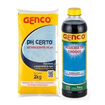 Kit Genco PH Certo Estabilizador 2kg E Algicida Choque 1L Kit Genco PH Certo Estabilizador 2kg E Algicida Choque 1L