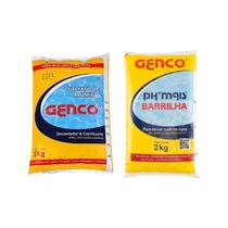 Kit Genco Piscina Sulfato Aluminio e Barrilha PH+ Elevador Ph 2Kg Kit Genco Piscina Sulfato Aluminio e Barrilha PH+ Elevador Ph 2Kg