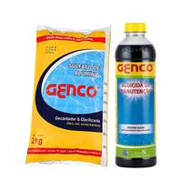 Kit Genco Sulfato de Aluminio 2kg E Algicida Manutenção 1L Kit Genco Sulfato de Aluminio 2kg E Algicida Manutenção 1L