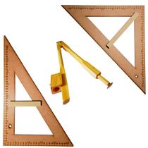 Kit Geométrico do Professor MDF PINUS Com 1 Compasso Para Quadro Branco 40 cm 1 Esquadro 30/60 Graus e 1 Esquadro 45º Graus Kit Geométrico do Professor MDF PINUS Com 1 Compasso Para Quadro Branco 40 cm 1 Esquadro 30/60 Graus e 1 Esquadro 45º Graus