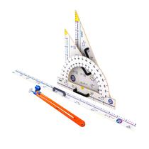 Kit Geométrico para Professor Régua 1m Transferidor e Esquadros para Quadros e Lousas