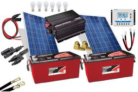 Kit Gerador de Energia Solar Off Grid 300Wp - Resun