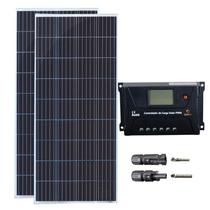 Kit Gerador Solar 300w Policristalino Controlador 20A Sun21 - MINHA CASA SOLAR