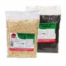 Kit Gergelim Branco Torrado 100g + Gergelim Preto Tor. 100g