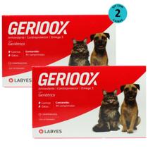 Kit Geriátrico Gerioox Com 30 Comprimidos Para Cães E Gatos Labyes C/ 2 unidades Kit Geriátrico Gerioox Com 30 Comprimidos Para Cães E Gatos Labyes C/ 2 unidades
