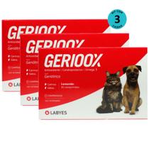 Kit Geriátrico Gerioox Com 30 Comprimidos Para Cães E Gatos Labyes C/ 3 unidades Kit Geriátrico Gerioox Com 30 Comprimidos Para Cães E Gatos Labyes C/ 3 unidades