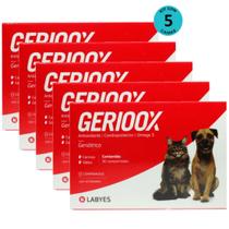Kit Geriátrico Gerioox Com 30 Comprimidos Para Cães E Gatos Labyes C/ 5 unidades Kit Geriátrico Gerioox Com 30 Comprimidos Para Cães E Gatos Labyes C/ 5 unidades