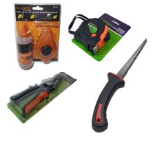 Kit Gesseiro Drywall Serrote- Tesoura Trena - Bate Linha /cal/giz/nível