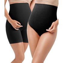 Kit Gestante Mondress Bermuda 20020 + Calça Alta em Cotton 20010